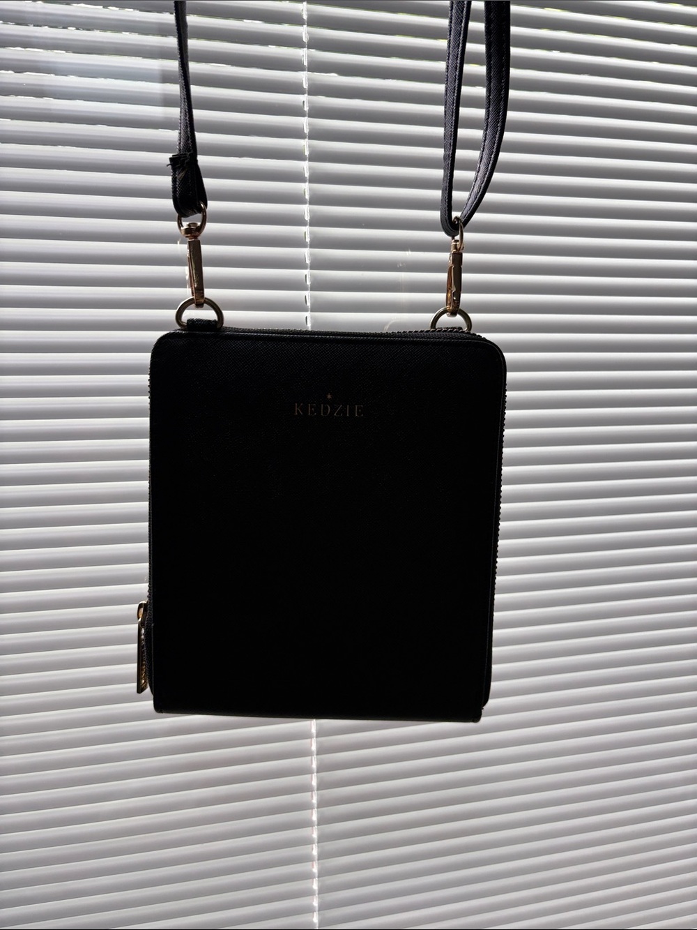 Kedzie Black Crossbody Organizer Wallet NWOT